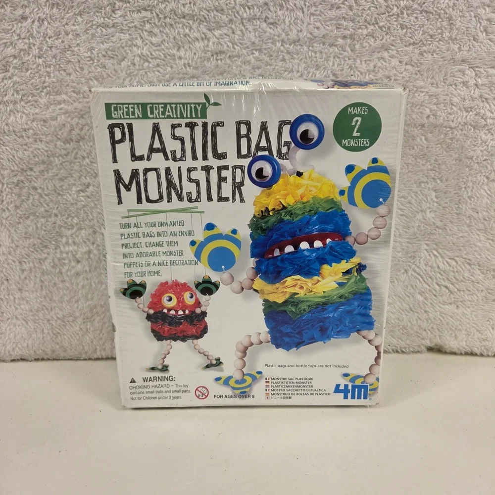 4M Green Creativity Plastic Bag Monster Kit Eco Friendly DIY Craft 3744 NEW